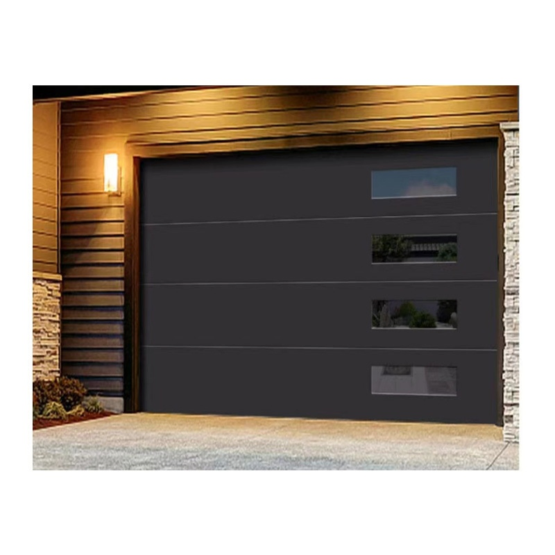Steel Proof Security Steel Overhead Sectional Garage Door with Small Windows