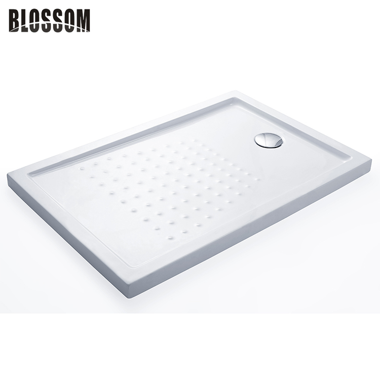 Low Profile White Rectangle Acrylic Shower Tray for Shower Enclosures