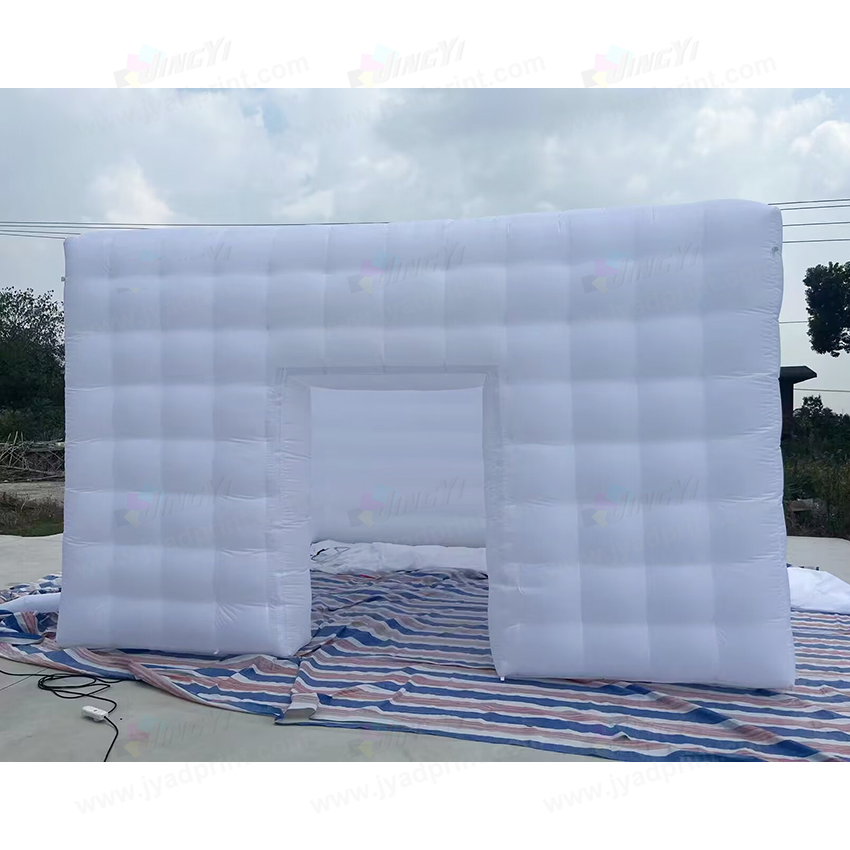 Custom Cheap Outdoor White 420D Oxford Fabric Party Event Inflatable Air Tent Igloo with LED lights