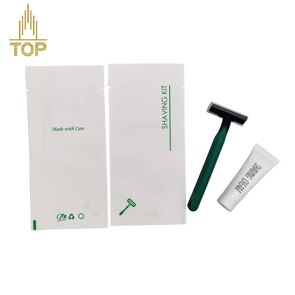 Hot Selling OEM Hotel Disposable Twin Blade Razor with Plastic Rubber Hand