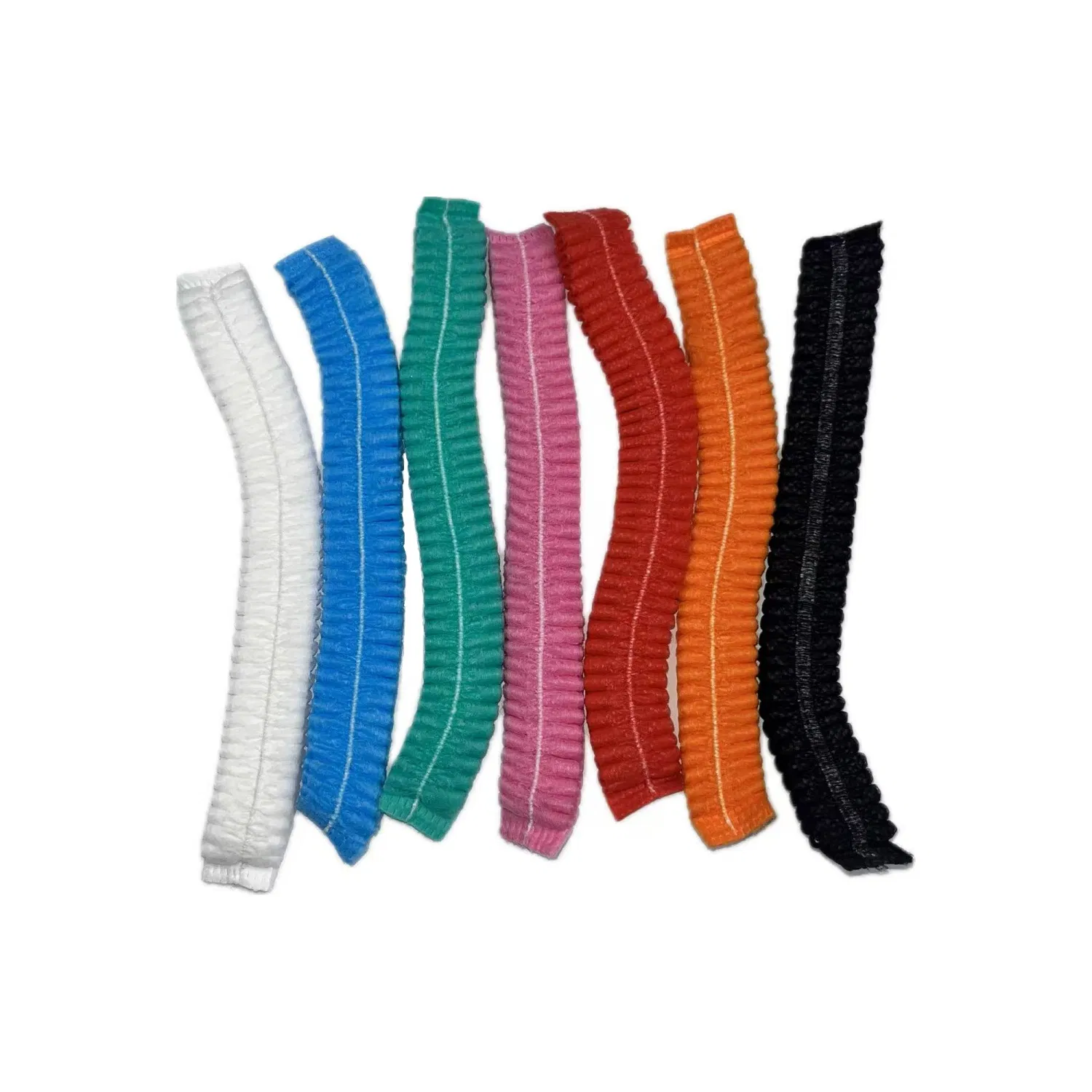 Disposable Pleated Cap Hair & Head Cover for Food Service, Medical, Industrial Use