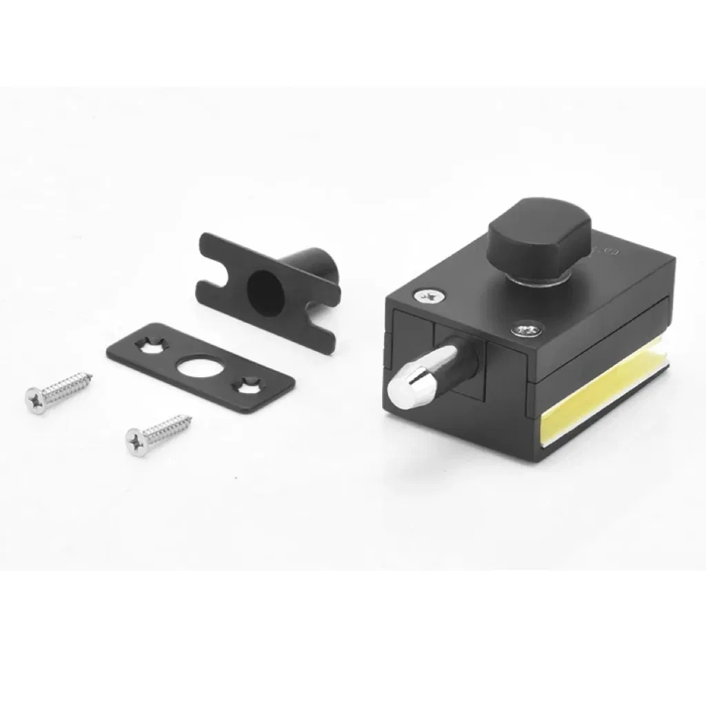 Hot Sale Zinc Alloy Glass Door Lock No Drilling and Easy to Install