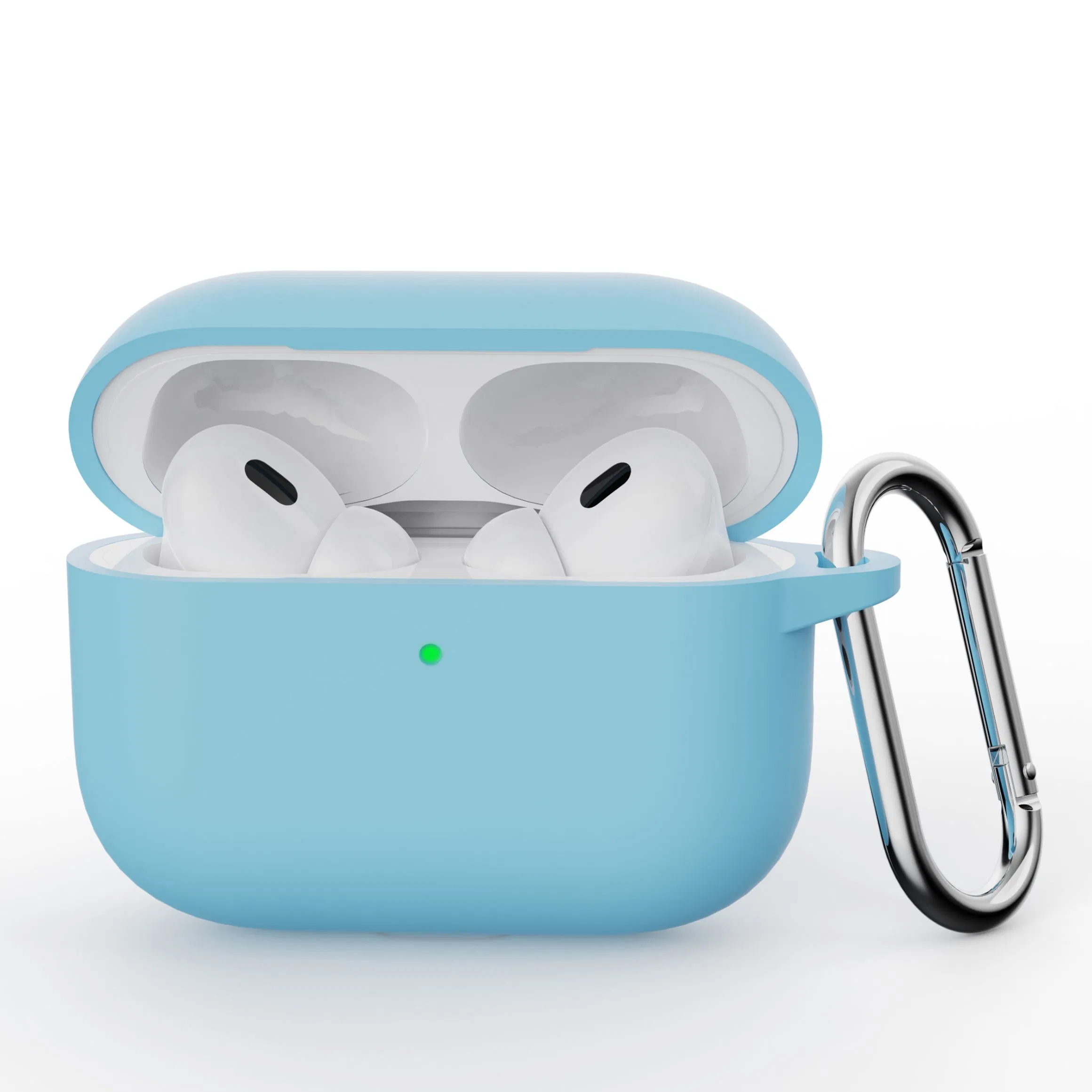 Soft Silicone Cases Earphone Protective Case Cover for Airpods PRO 3 Headset Case with Carabiner Headphone Accessories