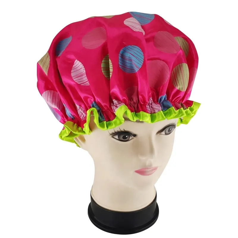 Factorydirect High Quality Customizable Double Layer Shower Caps