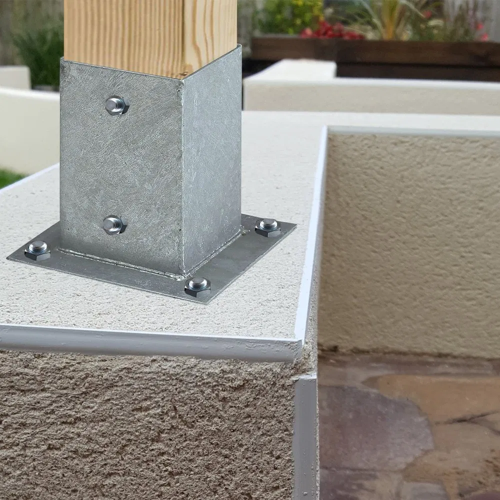 Грунтовый анкер квадратный с оттяжкой, оцинкованный