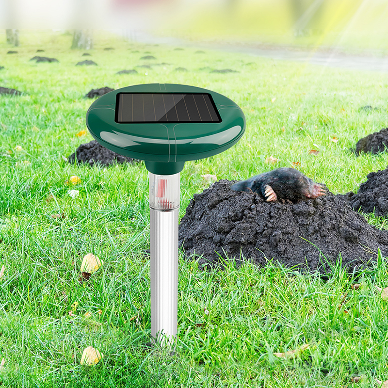 Ultrasonic Rodent Pest Control Solar Mole Repeller with Customized Colorful Garden Light