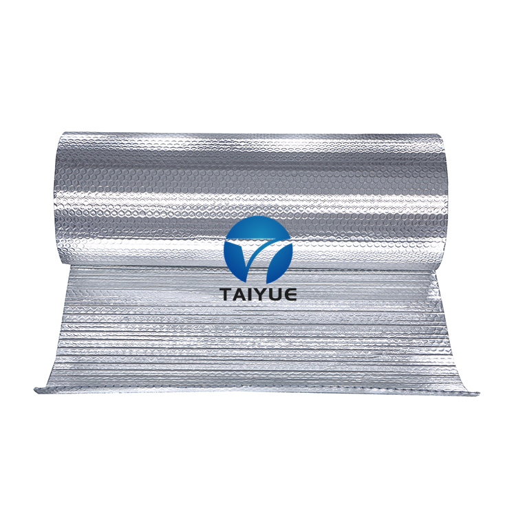 Factory High R Value Fireproof Reflective Double Foil Bubble Heat Insulation for Warehouse Roof Insulation Material