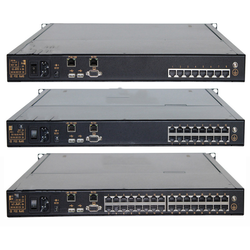 Матричный KVM-коммутатор Cat5 4x32 с IP-доступом