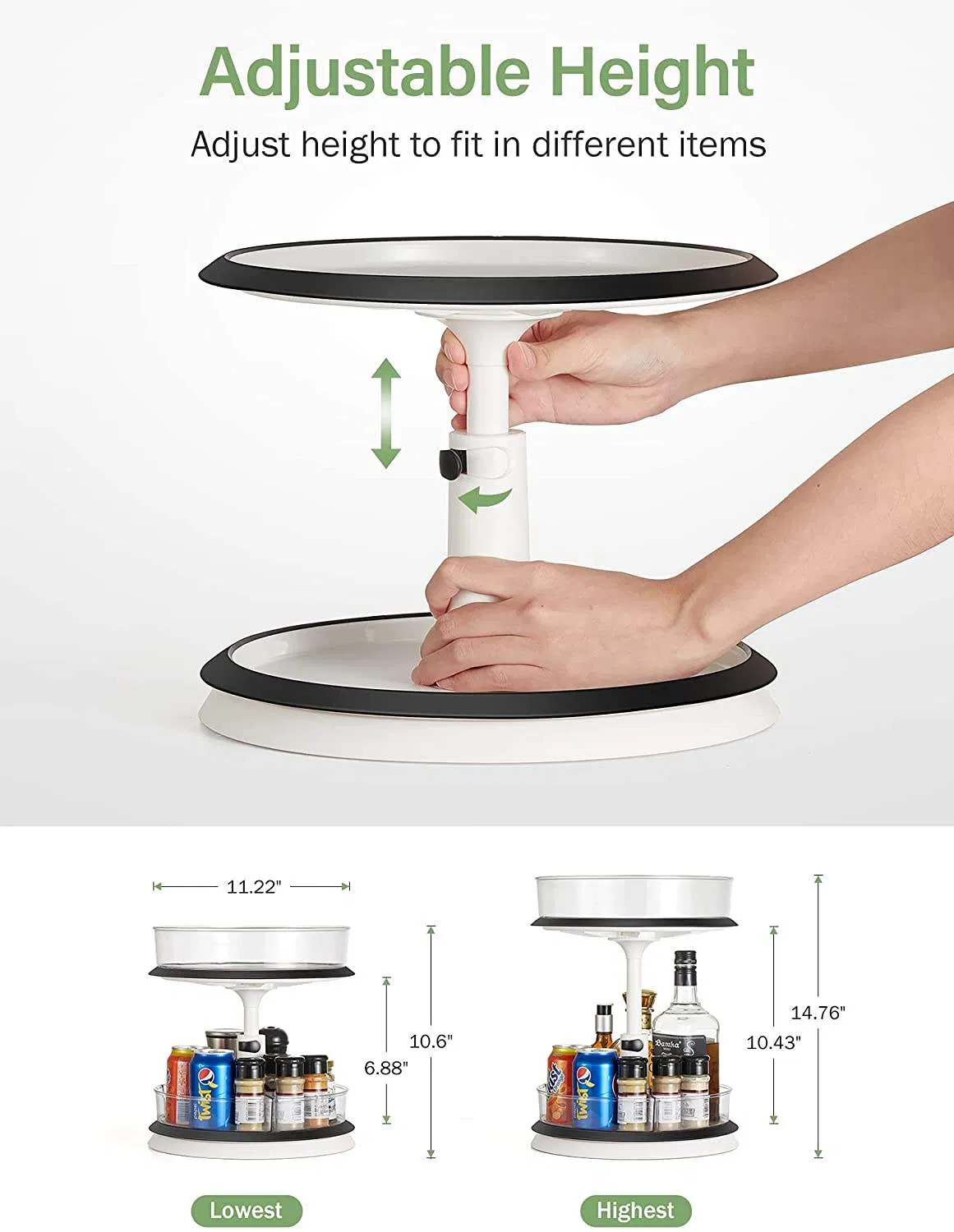 Двухуровневая вращающаяся подставка для специй