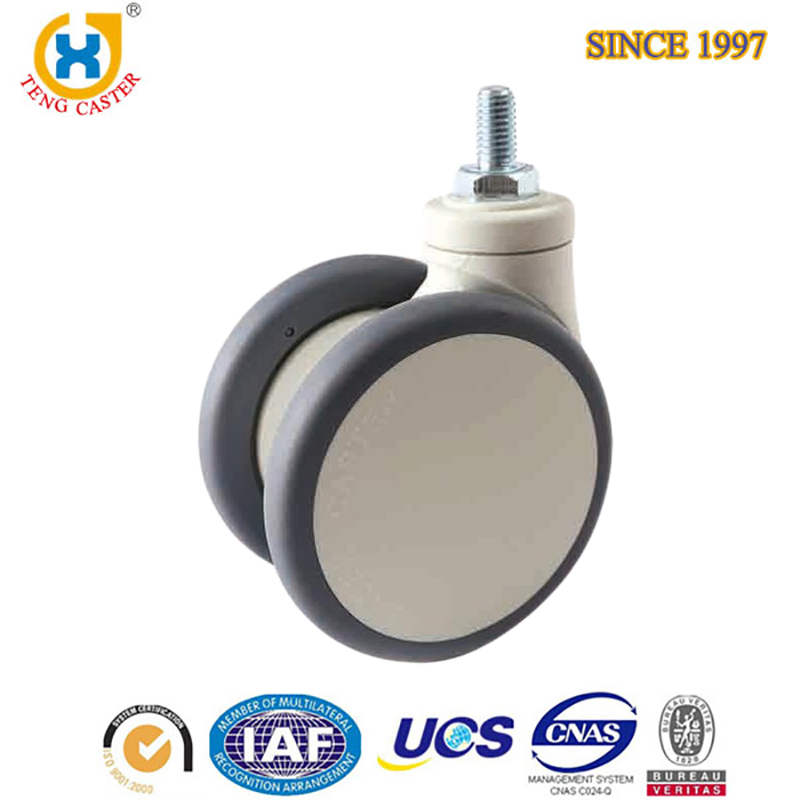 5 Inch Double Wheel Silent Medical Caster for Hospital Equipment with Lock