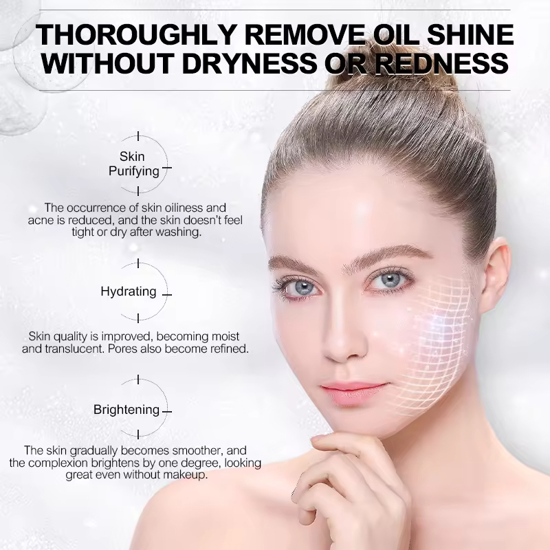 OEM ODM Cocunt Facial Cleanser Vitamin C & Herbal Infused Deep Cleansing Moisturizing Foam for Pore Cleaning