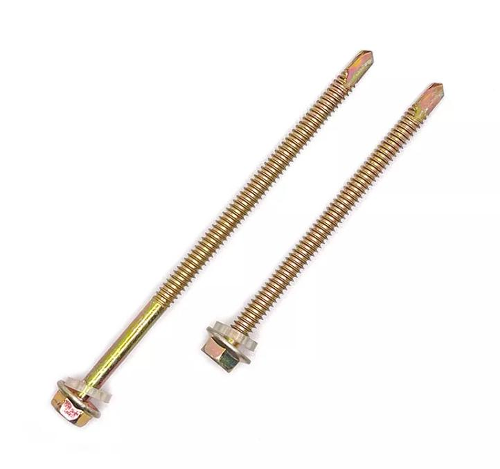 High Quality Yellow Tek Hex Washer Head Self Drilling Screw for Metal