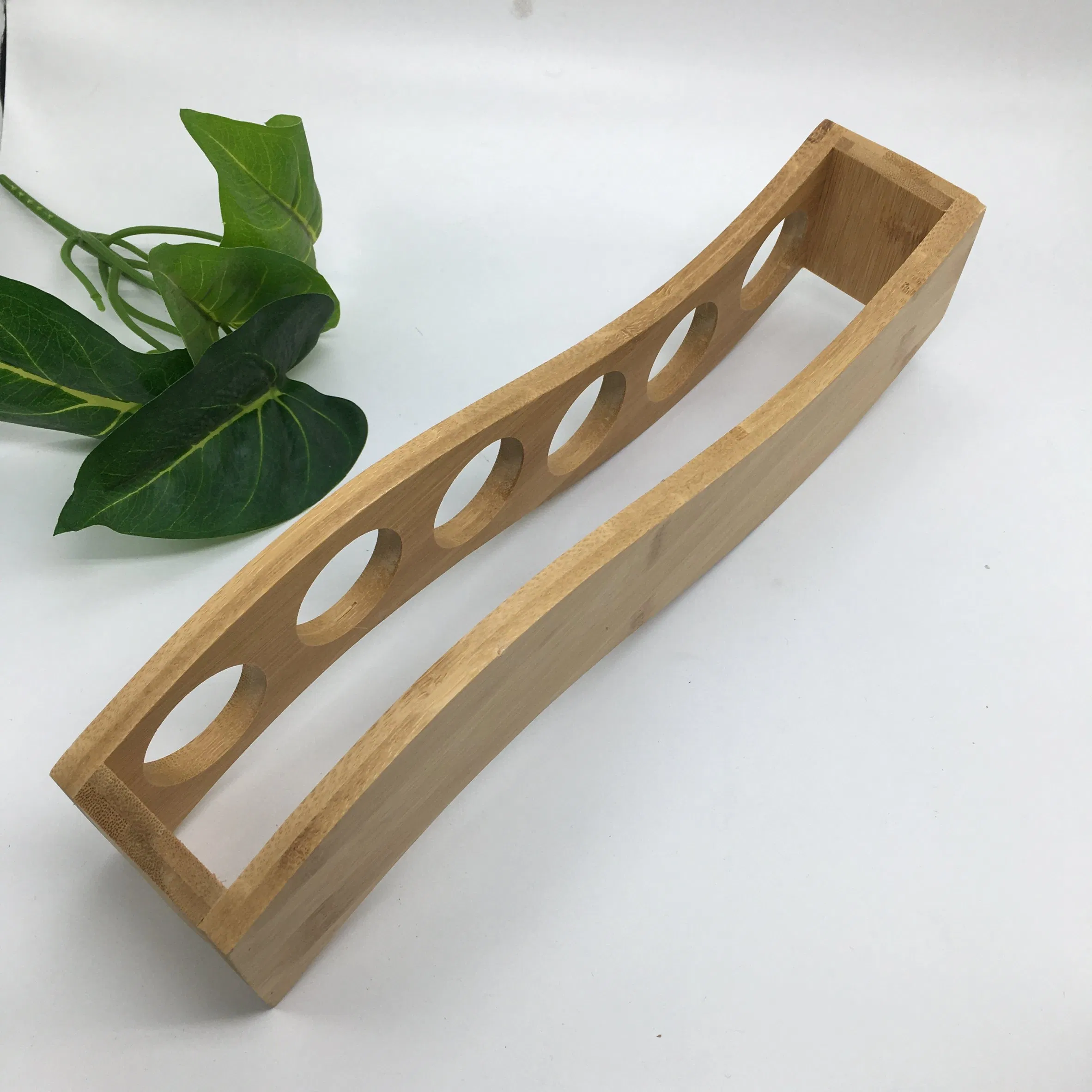 Bamboo Wooden 6 Shot Glass Dispenser and Holder