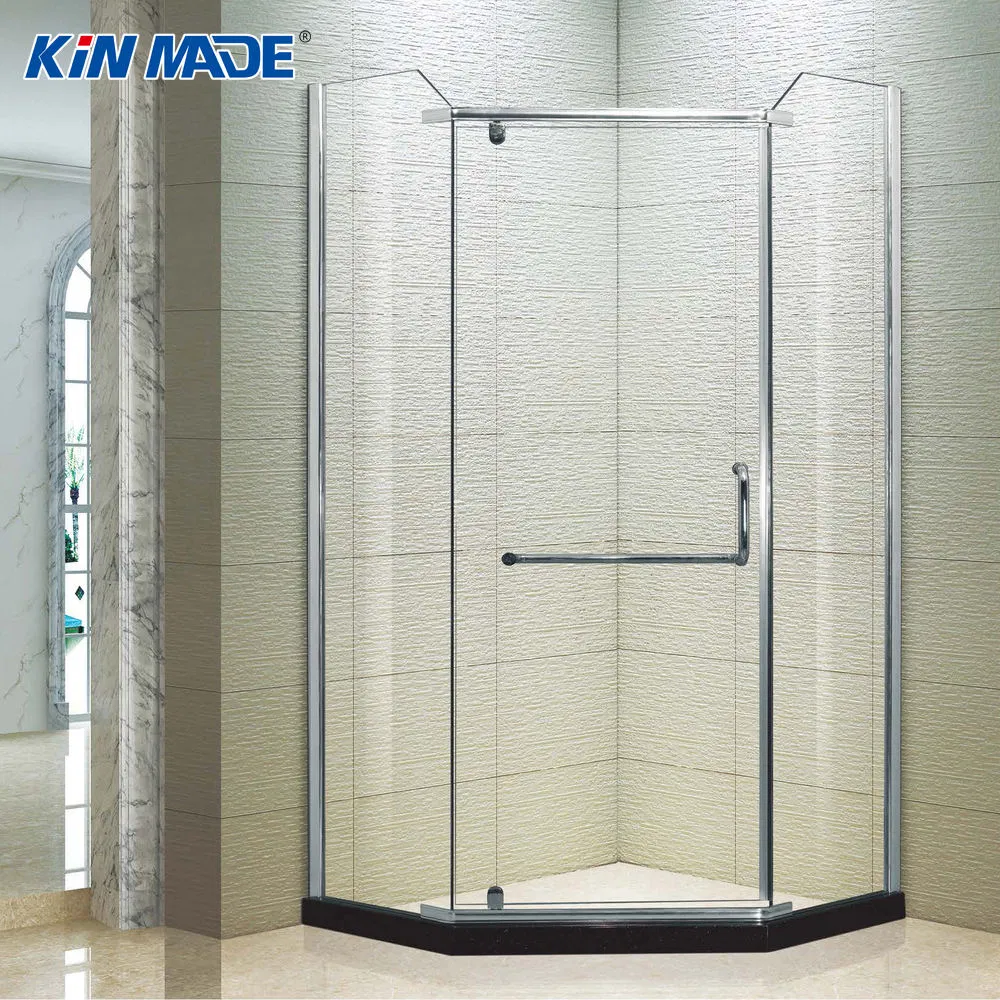 Aluminum Diamond Shape Bathroom Door Glass Shower Door