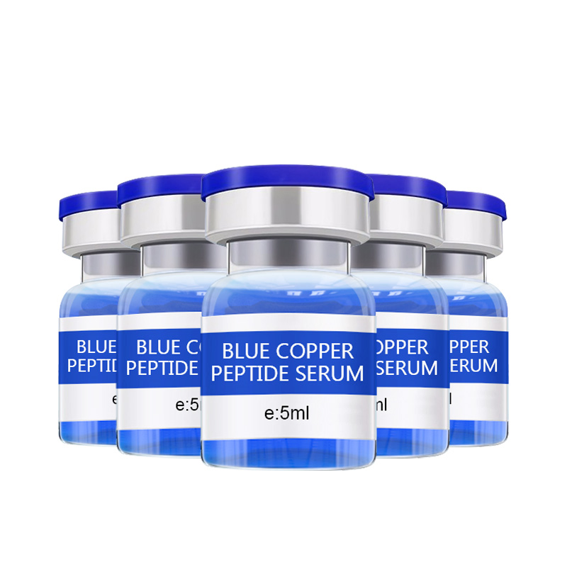 3 Ml 5 Ml 10 Ml Ghk Cu Vial Blue Copper Peptide Face Serum Anti-Aging Moisturizing Repairing for Skin Care Serum