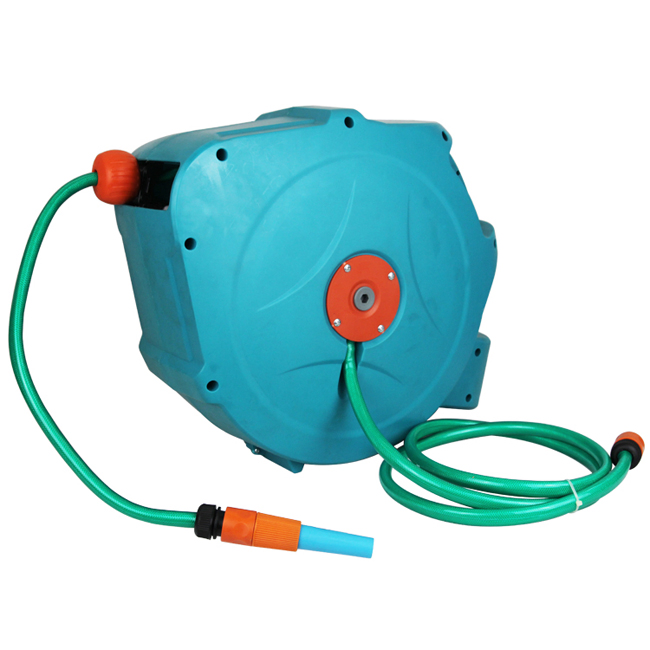 Seesa Auto Rewind Elastic Flexible Garden Water Hose Reel Pipe Set