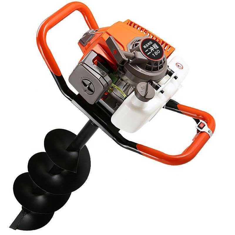 63.3cc Petrol Post Hole Digger Drill Hand Tools Heavy Dut