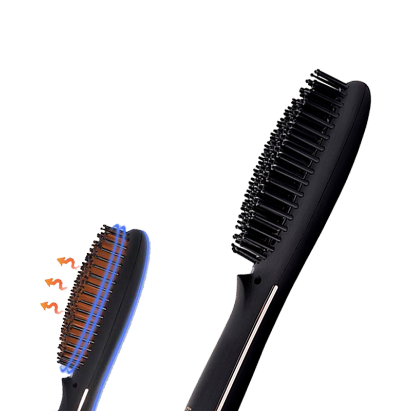 Rapid Heating Ionic Hair Straightener Brush Easy Use Temperature Ajustable Ceramic Hot Comb