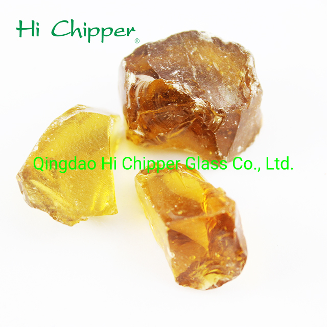 Yellow Glass Rock for Garden Decoration