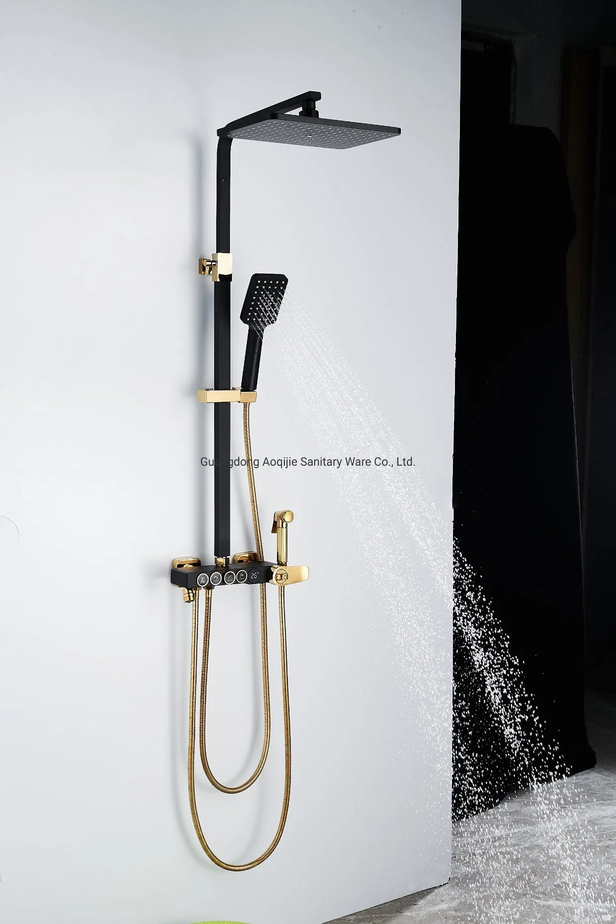 Golden Mixer Panel Bathroom Accessories Shower Set