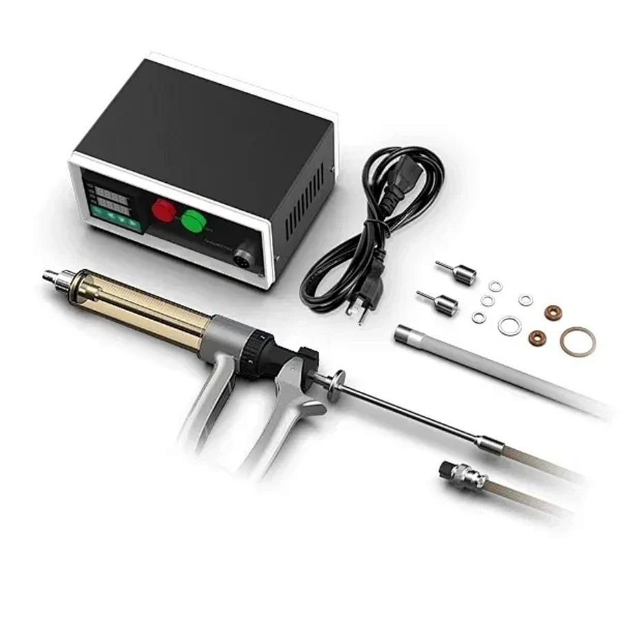 Adjustable Manual Oil Injection Gun with Constant Temperature / Portable All-Glass Oil Tank with Precision Heating Control