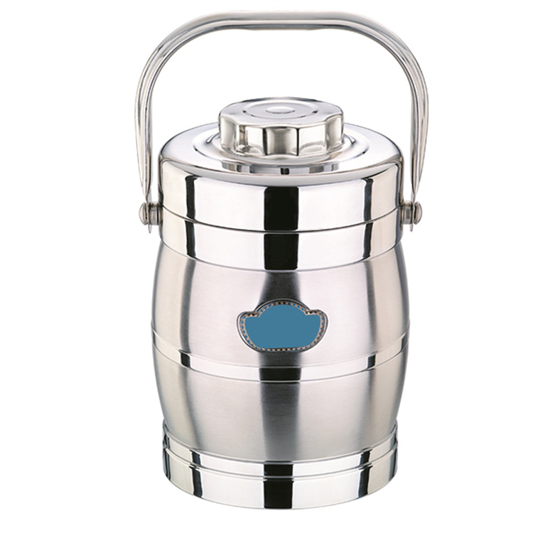 Steel Moving Handle Warm Function Stainless Steel Lunch Box Food Carrier