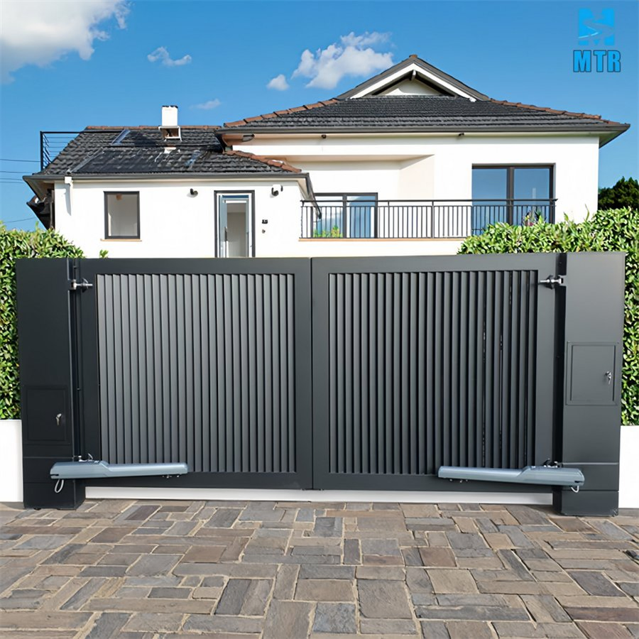 Aluminum Security Sliding Exterior Sliding Gate Applicable Contemporary Villa