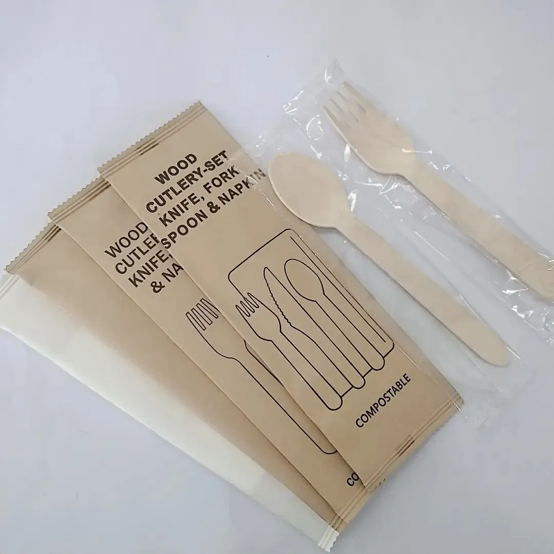 Weilong Biodegradable Bulk Birch Wood Spoon/Forks/Knives Disposable Wooden Cutlery