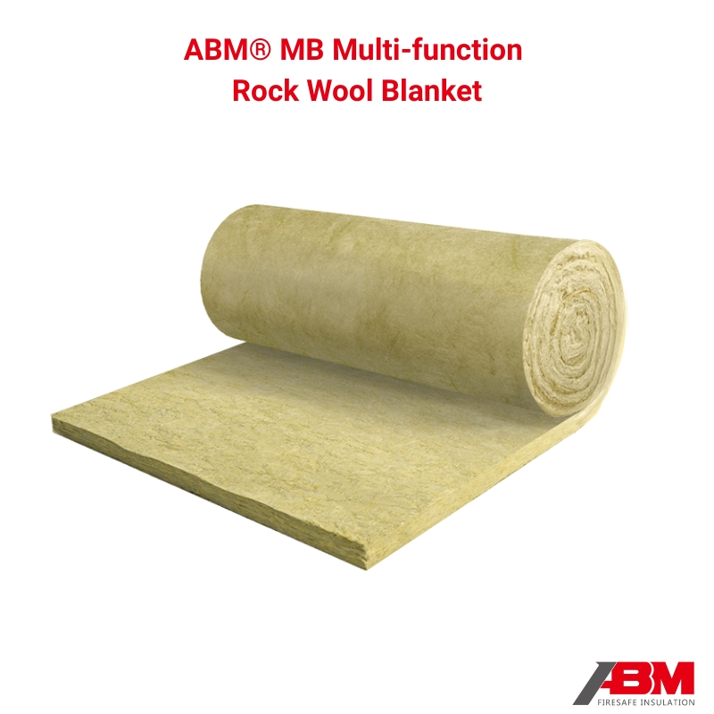 Abm® Rl 0.038W/ (M. K) Thermal Insulation Acoustic Fire Stop Rock Wool Blanket for Wall Roofing and HVAC System