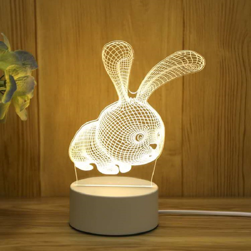 Wooden Base Acrylic LED Night Light