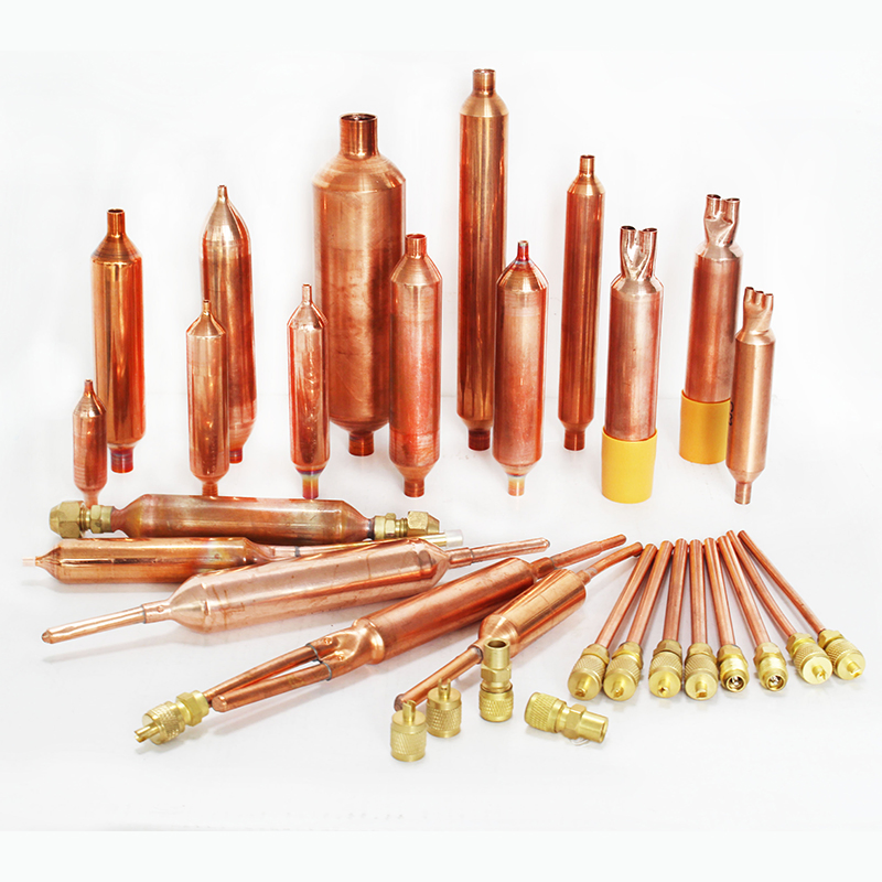 Copper Filter Drier Copper Tube with Plastic Cover in Refrigeration System Replacement Reservoir Accumulator for Fridge