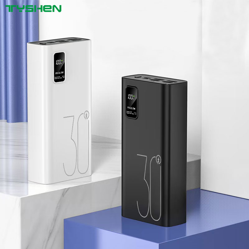 30000 mAh Large Power Bank Charger Big Capacity Support 5 Devices