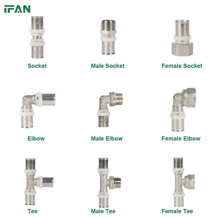Ifan Forged High Pressure Pex Crimp Fitting Multilayer Pex Pipe Press Fitting