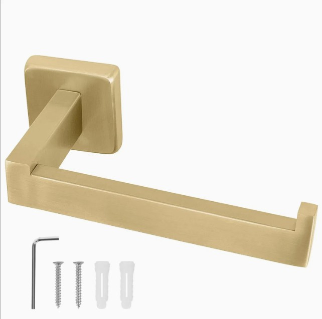 5-Piece Black Stainless Steel Bathroom Hardware Accessories Set with Towel Bar, Hooks, Holder and Ring