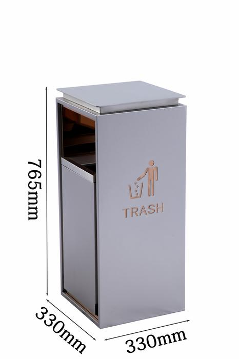 Металлическая урна для мусора с боковым открыванием