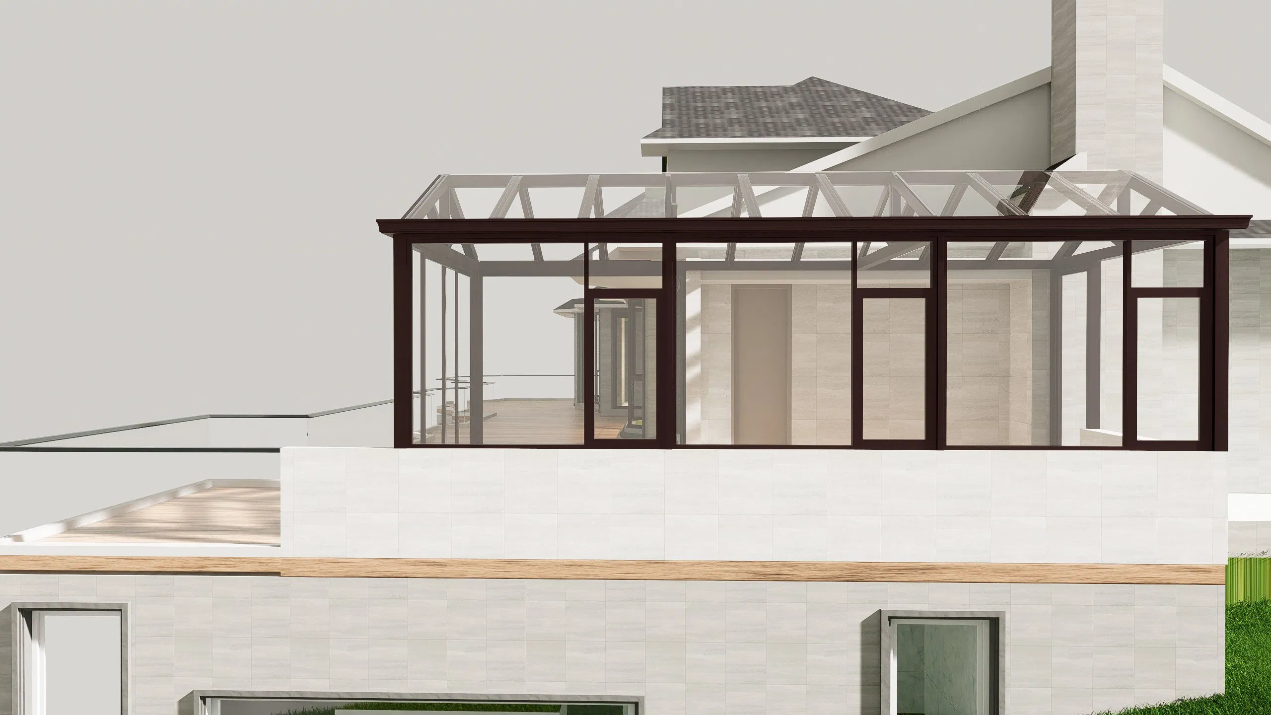 Energy Saving Glass Houses Outdoor Sunroom Solution for Instagrammable Places Caterers