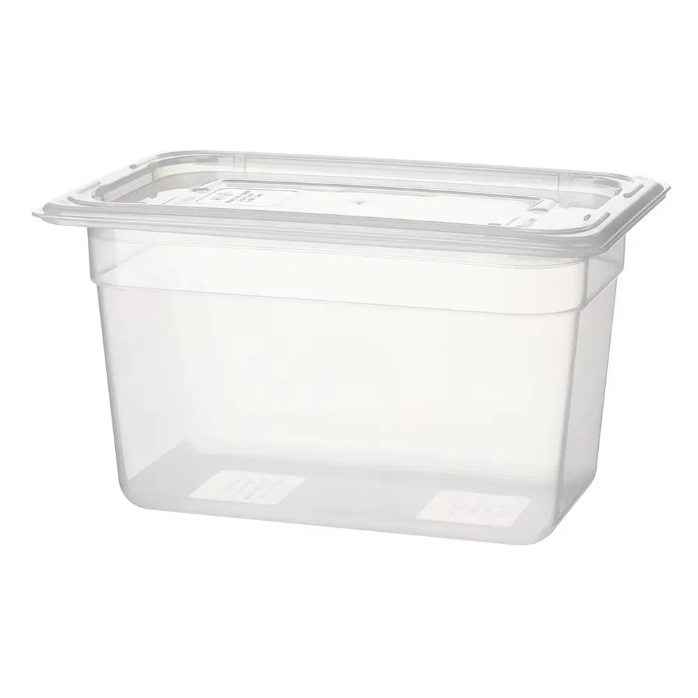 1/4 Translucent PP Plastic Gastronorm Food Pan Polypropylene Gn Container for Hotel & Restaurant Supplies
