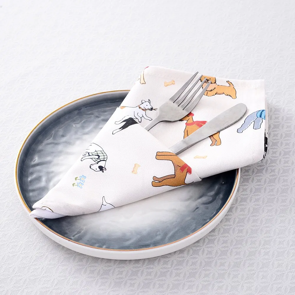 Wholesale Quality Customized Printed Cotton Fabric Napkin