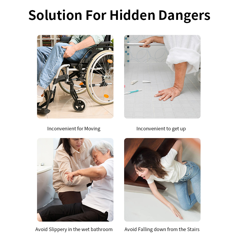 Hot Sale Hl-F003 Easy to Prip ABS Grab Bar Wall Fixing Toilet Accessories