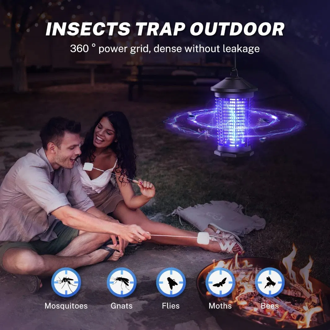 Outdoor Bug Zapper with Dusk-to-Dawn Sensor for Gardens