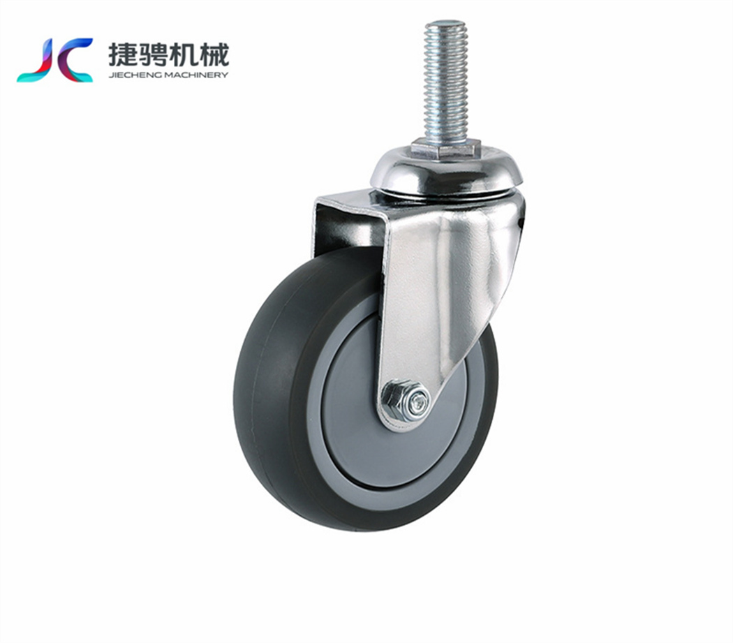 TPR Stainless Steel Casters, Nylon Universal Wheels, Silent, Wear-Resistant, Waterproof and Rust-Proof