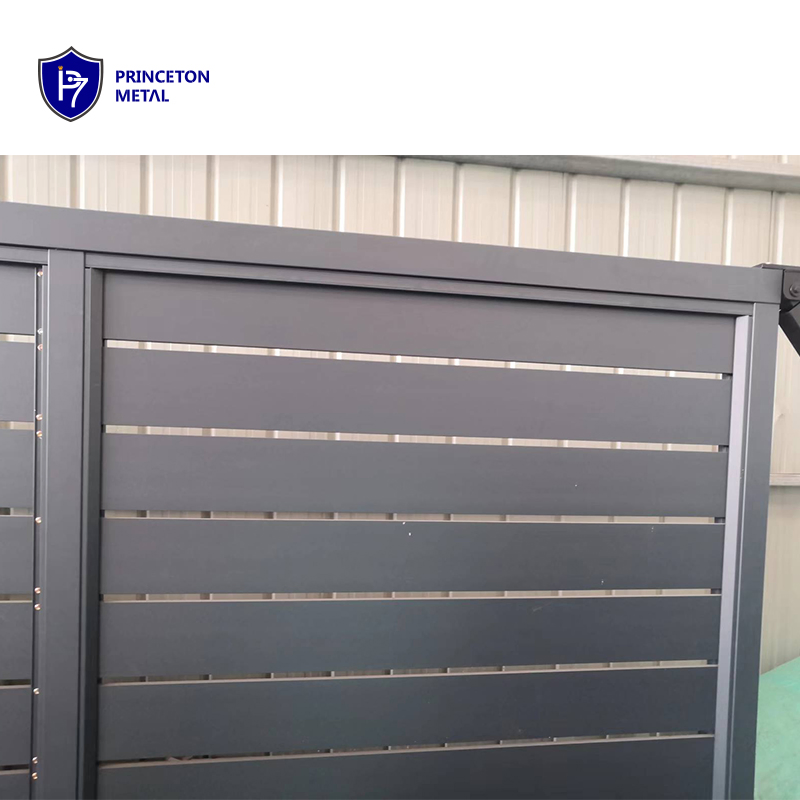 Factory Price Powder Coated Aluminum Slat Automatic Cantilever Gate Trackless Gate