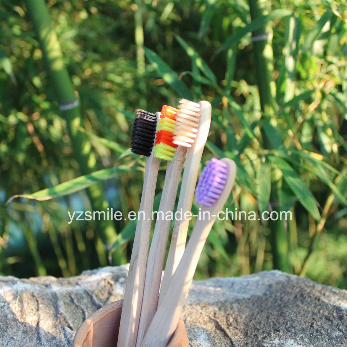 Eco Bamboo Nature Bristle Private Label Hotel Travel Toothbrush
