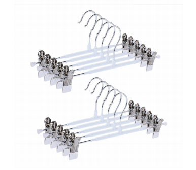 Premium Quality Metal Pants Hanger with Two Adjustable Clips Multi-Functional Anti-Slip