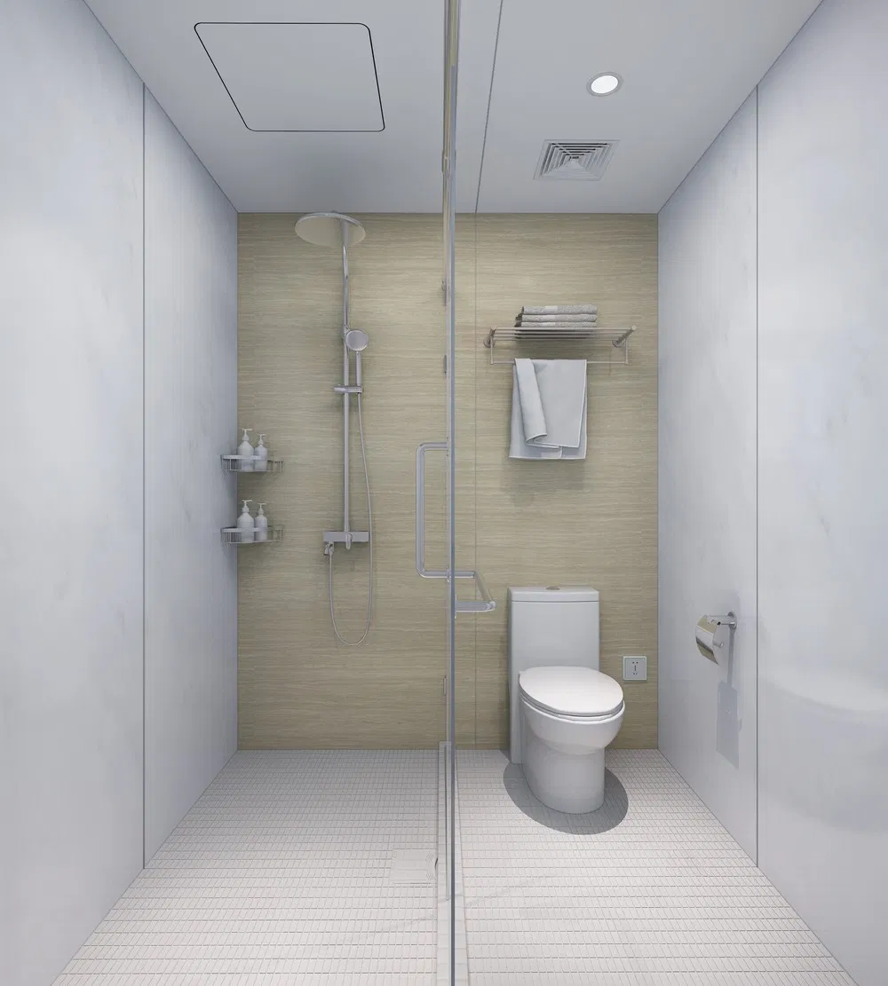 High Quality China Portable Integrated Bathroom Prefab Shower Room Bathroom with Toilet
