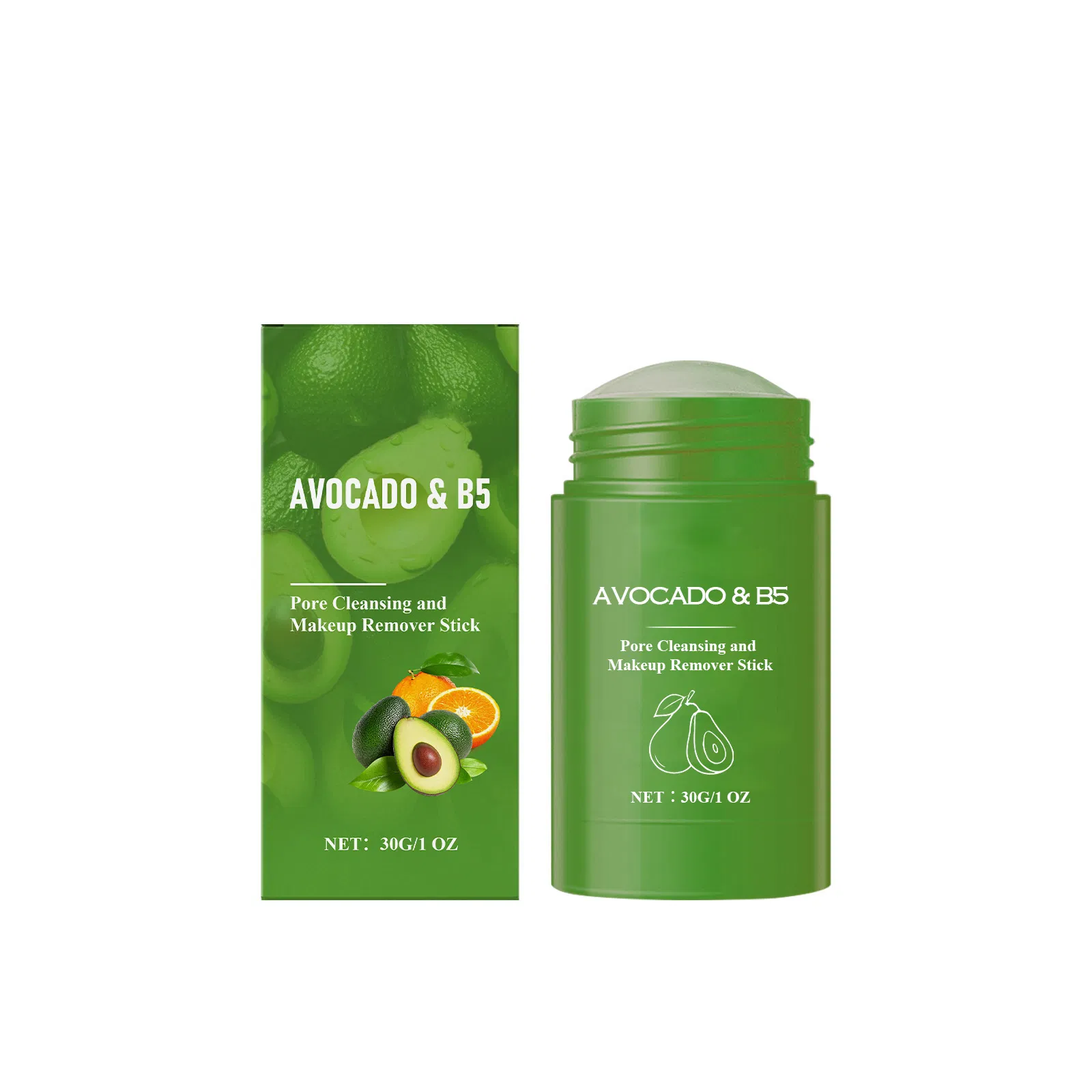 Private Label Face Deep Cleansing Balm Avocado Natural Makeup Removal Stick Facial Cleansing Makeup Remover Stick