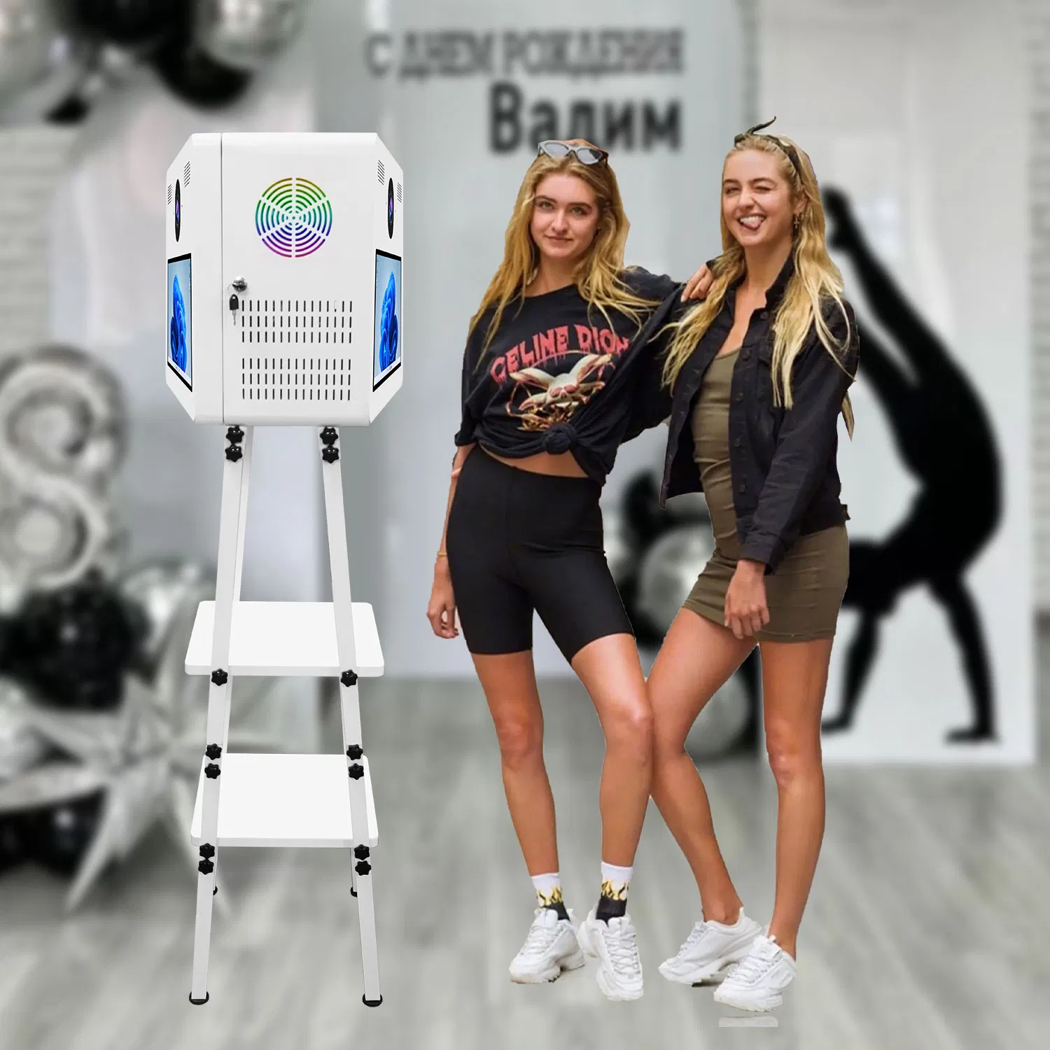 Фотобудка Vintage с двумя экранами 15.6 дюймов