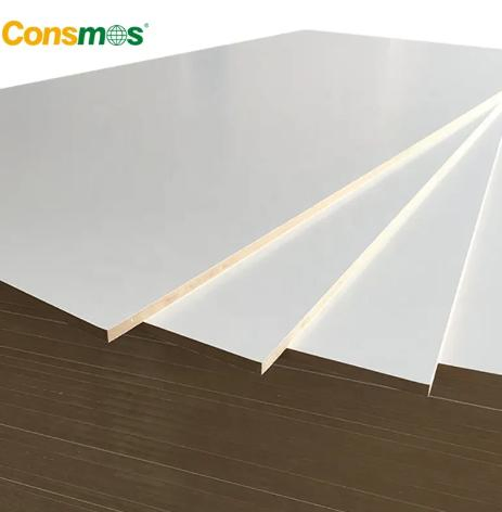 1220X2440mm 3mm 18mm Both Sides Melamine MDF 18mm White Coloured MDF Board