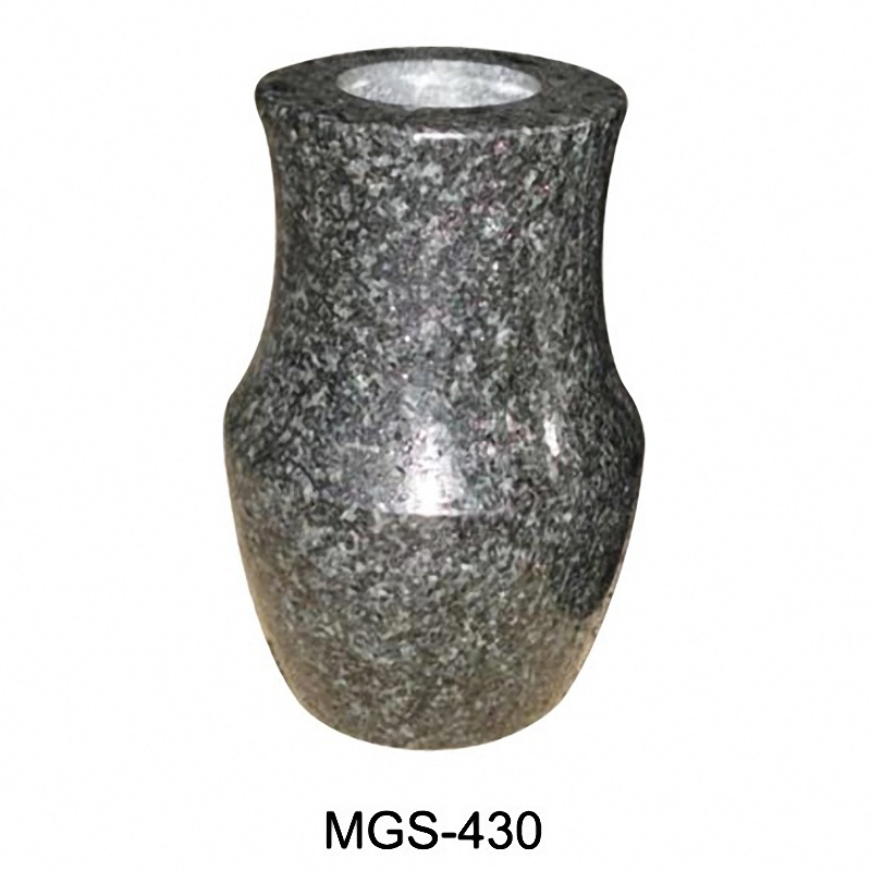 Granite Round Memorial Vase for Grave