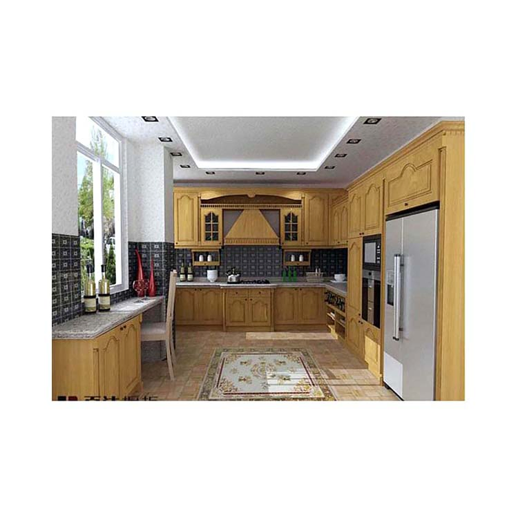 Solid Hardwood Shaker Rustic Kitchen Set Organizer Custom Kitchen Cabinet with Handle
